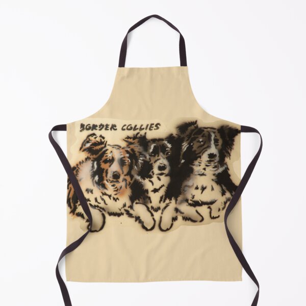 Item preview, Three young Border Collies lie together on the floor. designed and sold by marysfarbklecks.