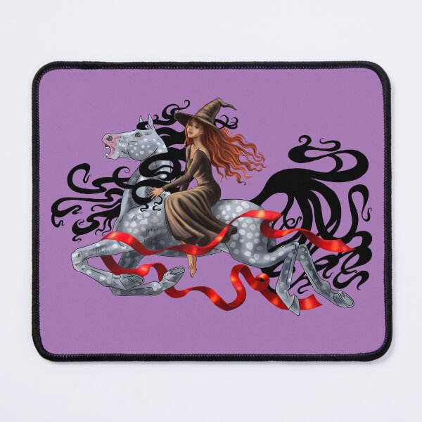 Item preview, Witch riding a gray horse designed and sold by StarrydotPegasus.