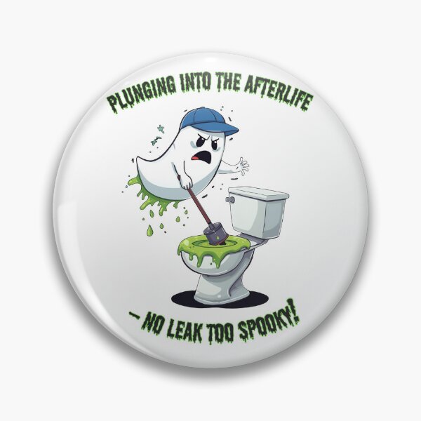 Item preview, Angry Ghost Plumber vs. Slime Toilet: Halloween Plumbing Nightmare! designed and sold by OhMyCotton.