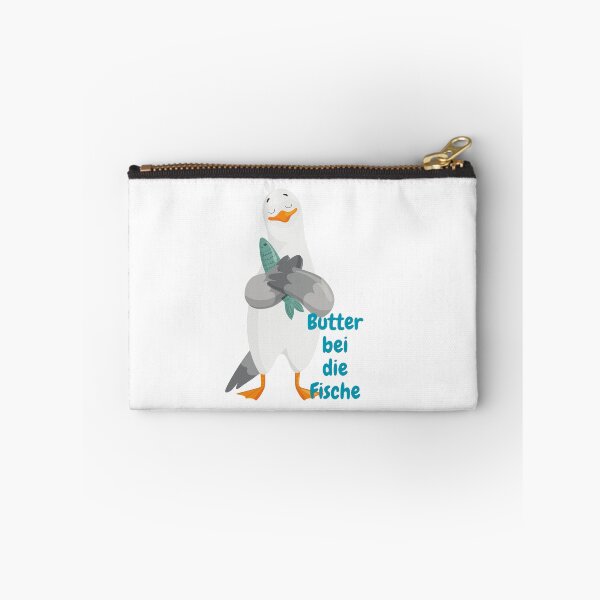 Item preview, Seagull with fish – “Butter bei die Fische” Funny North German design designed and sold by Fies-und-Fein.