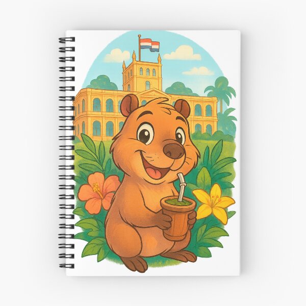 Item preview, Cute Capybara Drinking Tereré in Paraguay designed and sold by CapyToon.