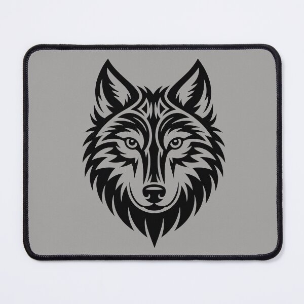 Item preview, Tribal Wolf Head Illustration – Abstract Animal Line Art Design designed and sold by Royalsticker.