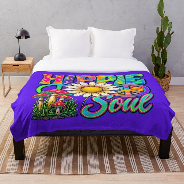 Item preview, Hippie Soul – Retro Psychedelic Daisy & Peace Sign Art designed and sold by PixelExpressStudio.
