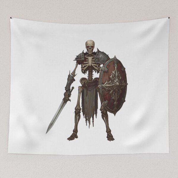 Item preview, Undead Skeleton Knight – Dark Fantasy Warrior Art designed and sold by snoezelstudio.
