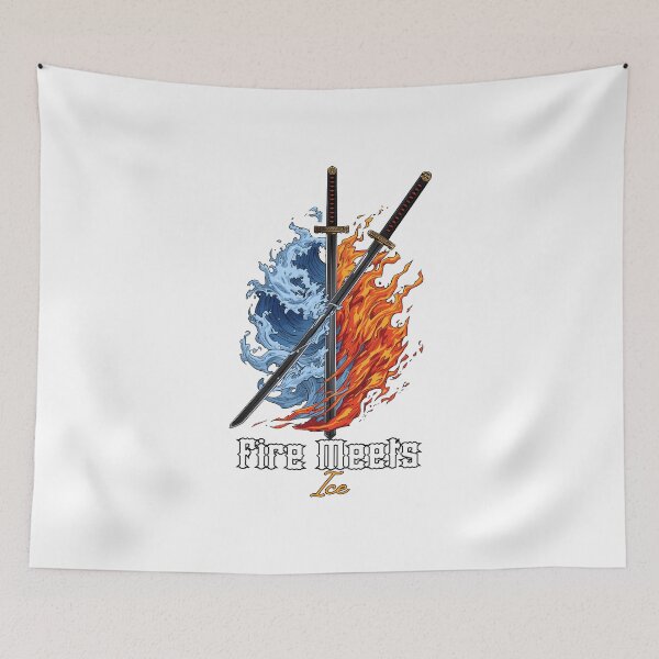 Item preview, Demon Slayer Sword – Fire Meets Ice designed and sold by lamiarte.