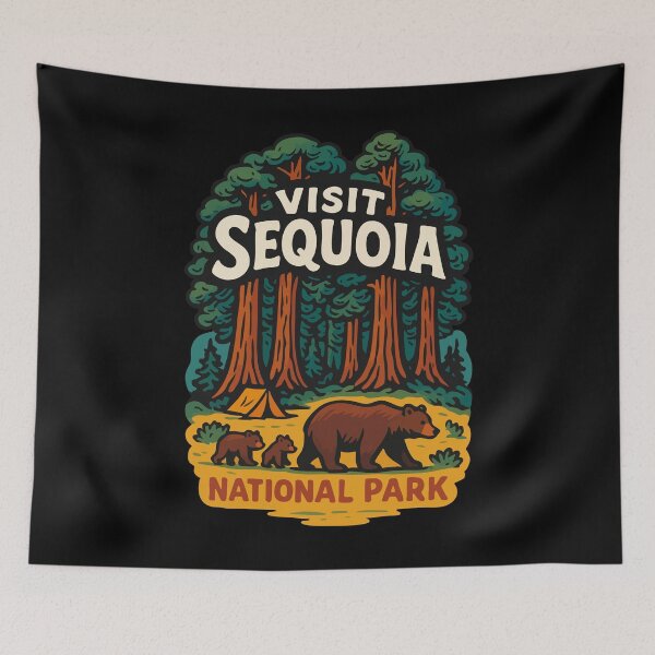 Item preview, Visit Sequoia National Park Retro designed and sold by TomFrontierArt.