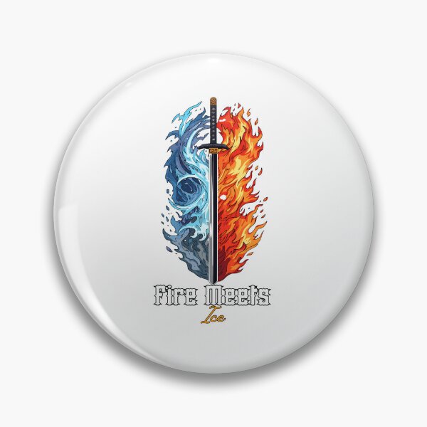 Item preview, Demon Slayer Sword – Fire Meets Ice designed and sold by lamiarte.