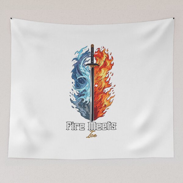 Item preview, Demon Slayer Sword – Fire Meets Ice designed and sold by lamiarte.