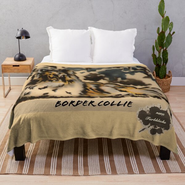 Item preview, A Border Collie lies in the open air designed and sold by marysfarbklecks.