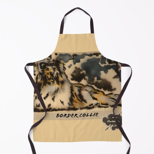 Item preview, A Border Collie lies in the open air designed and sold by marysfarbklecks.