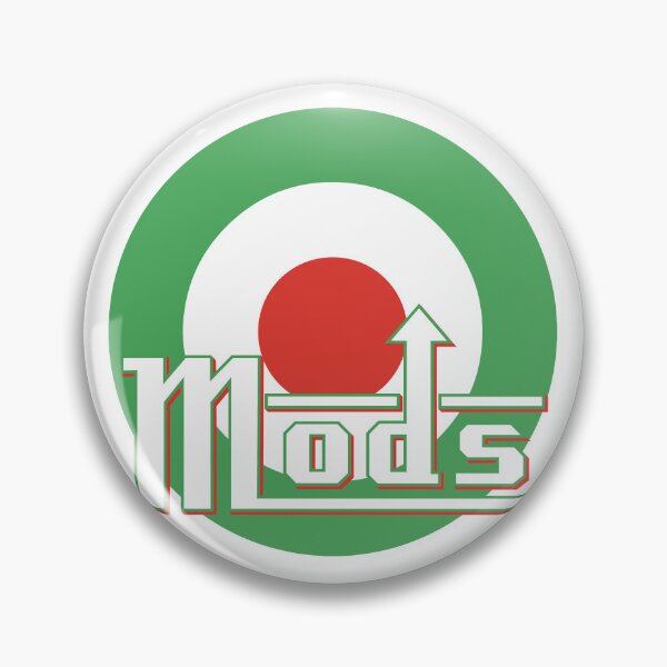 Item preview, Redondel MOD en color italiano con gráfico MOD designed and sold by Surfer Dave Designs.