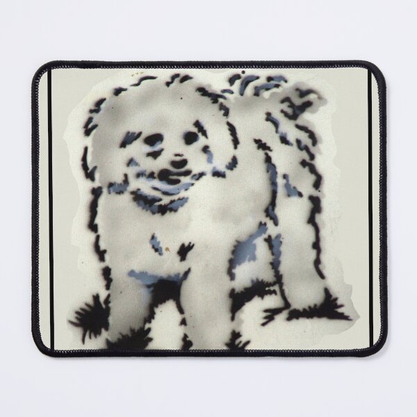 Item preview, The Bolognese dog breed stands in the grass designed and sold by marysfarbklecks.