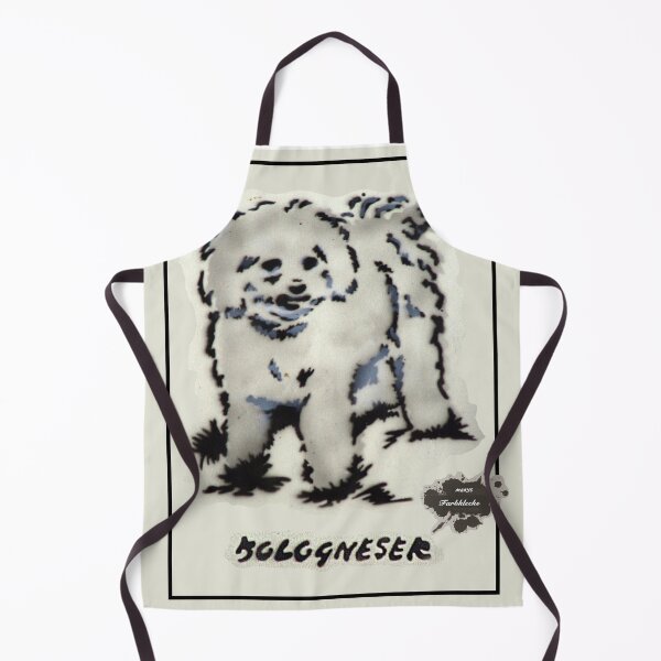 Item preview, The Bolognese dog breed stands in the grass designed and sold by marysfarbklecks.