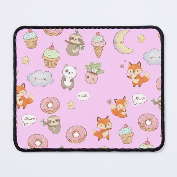 Item preview, Kawaii Cute Fox, Sloth, Donut & Cupcake Pattern designed and sold by pds4.