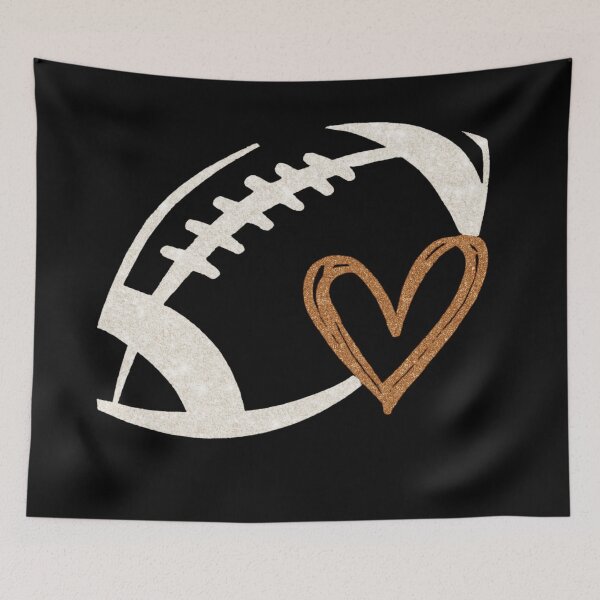 Item preview, Football Heart – Glitter Style Game Day Fan Art designed and sold by PixelExpressStudio.