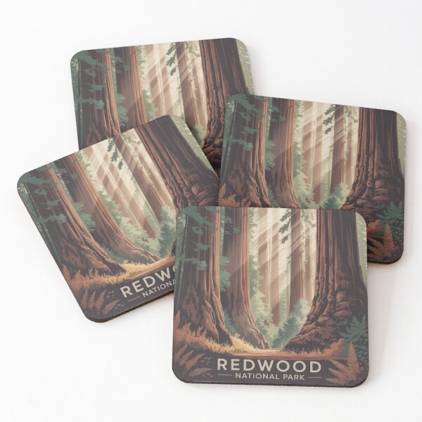Item preview, Redwood Majesty: A Vintage Travel Poster of Redwood National Park designed and sold by TrendSh0p.