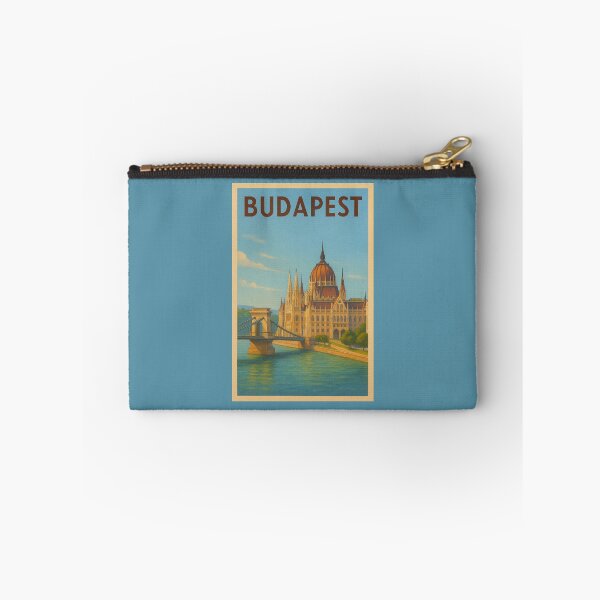 Item preview, Budapest Hungary Travel Art – Parliament Building and Chain Bridge Souvenir designed and sold by Annika Shurafa.