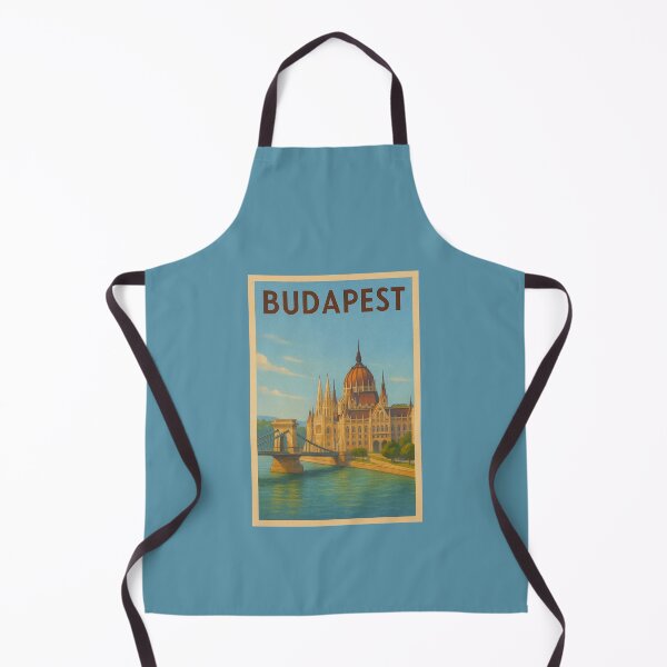 Item preview, Budapest Hungary Travel Art – Parliament Building and Chain Bridge Souvenir designed and sold by Annika Shurafa.