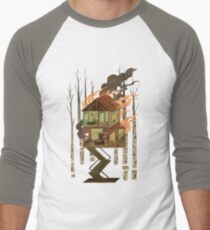 Haus in Flammen Baseballshirt für Männer