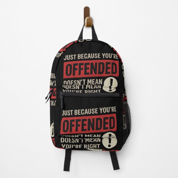Item preview, Just Because You’re Offended Doesn’t Mean You’re Right – Bold Typography Quote designed and sold by MotivAura.