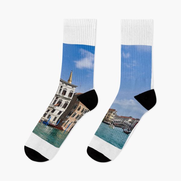 Item preview, The Grand Canal with colorful buildings,gondolas and Rialto Bridge in Venice,Italy designed and sold by goceris.
