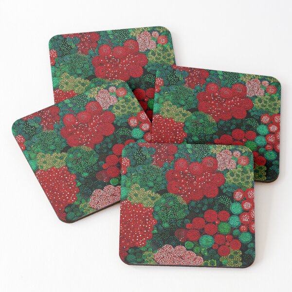 Item preview, Red and Green Floral designed and sold by Neika Shimm Designs.