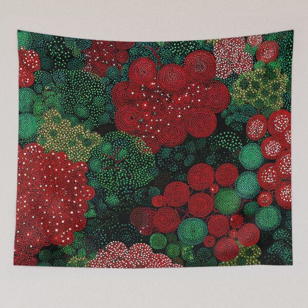 Item preview, Red and Green Floral designed and sold by Neika Shimm Designs.