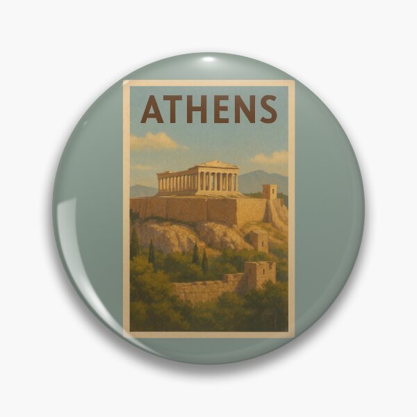 Item preview, Athens Greece Travel Art – Acropolis and Parthenon Souvenir Print designed and sold by Annika Shurafa.