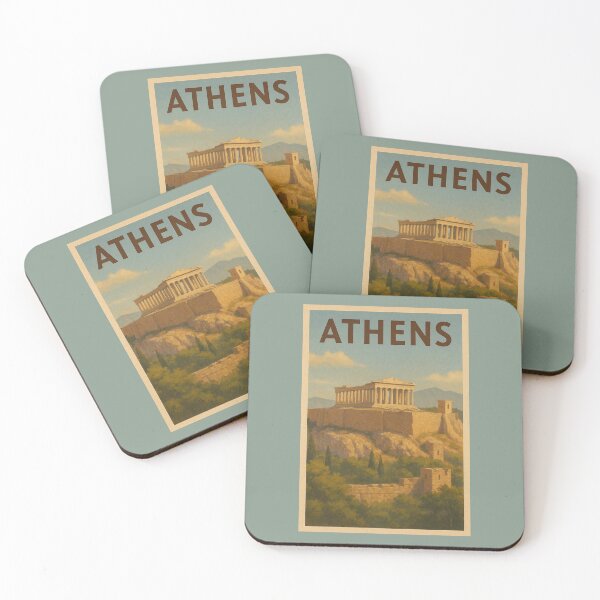 Item preview, Athens Greece Travel Art – Acropolis and Parthenon Souvenir Print designed and sold by Annika Shurafa.