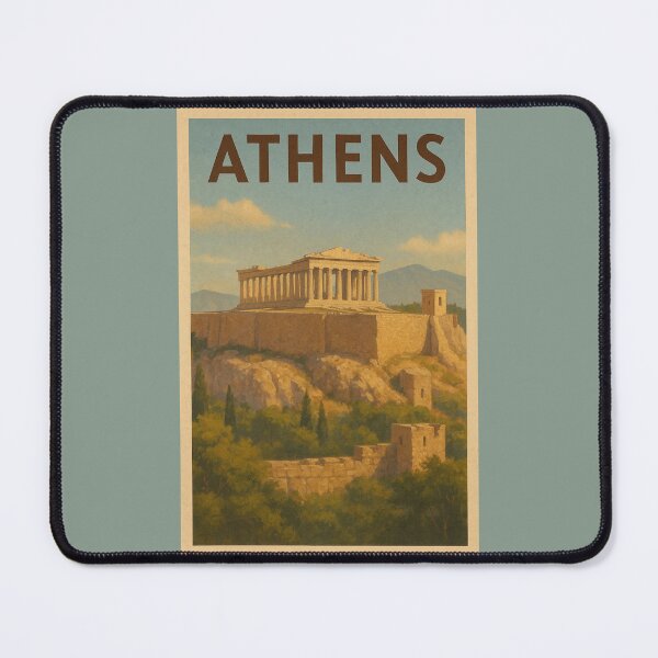 Item preview, Athens Greece Travel Art – Acropolis and Parthenon Souvenir Print designed and sold by Annika Shurafa.