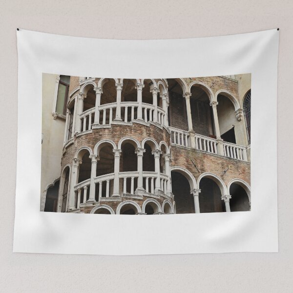 Item preview, Scala Contarini del Bovolo (Palazzo Contarini del Bovolo) facade detail,spiral staircases, Venice, Italy. designed and sold by goceris.