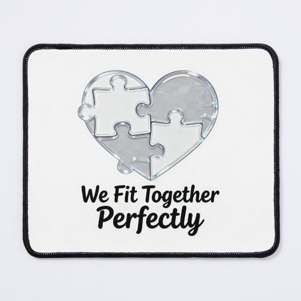 Item preview, We Fit Together Perfectly – Puzzle Heart Love Sticker, Artistic Design designed and sold by Gurjeetpixelart.