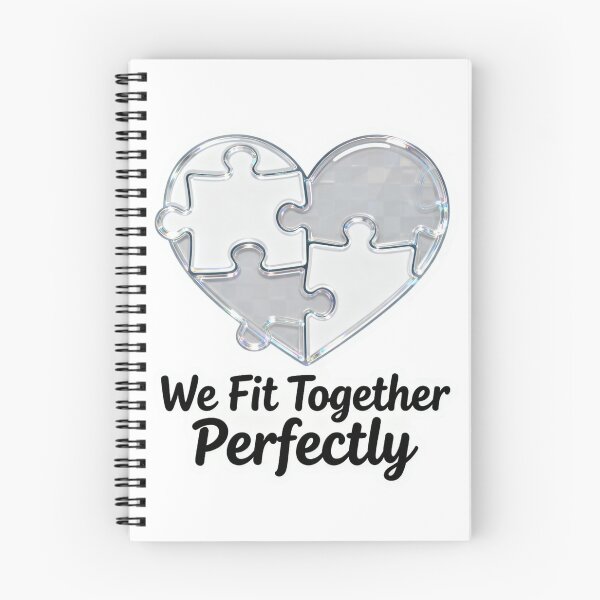 Item preview, We Fit Together Perfectly – Puzzle Heart Love Sticker, Artistic Design designed and sold by Gurjeetpixelart.