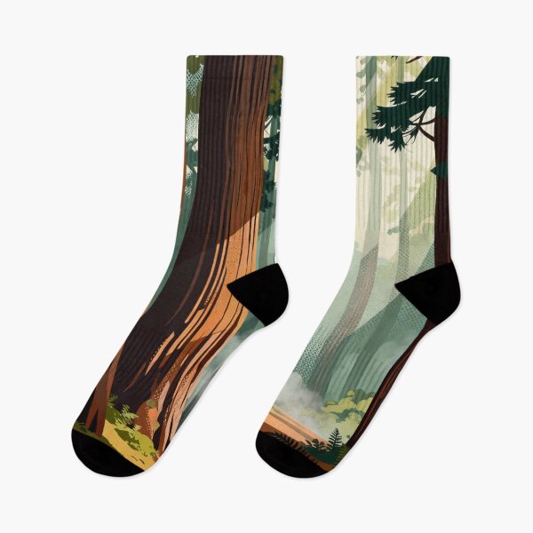 Item preview, 2 Redwood Majesty: A Vintage Travel Poster of Redwood National Park designed and sold by TrendSh0p.