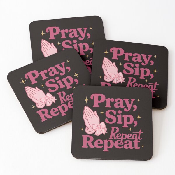 Item preview, Pray Sip Repeat | Christian Coffee Quote Design | Faith and Prayer Art for T-Shirts, Mugs, Stickers & Gifts | Cute Inspirational Style designed and sold by WHDProduction45.