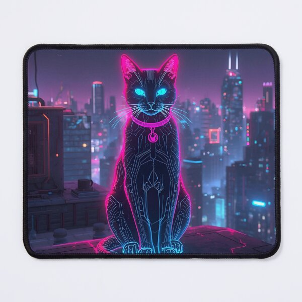 Item preview, Cyberpunk Neon Cat designed and sold by StylHive.