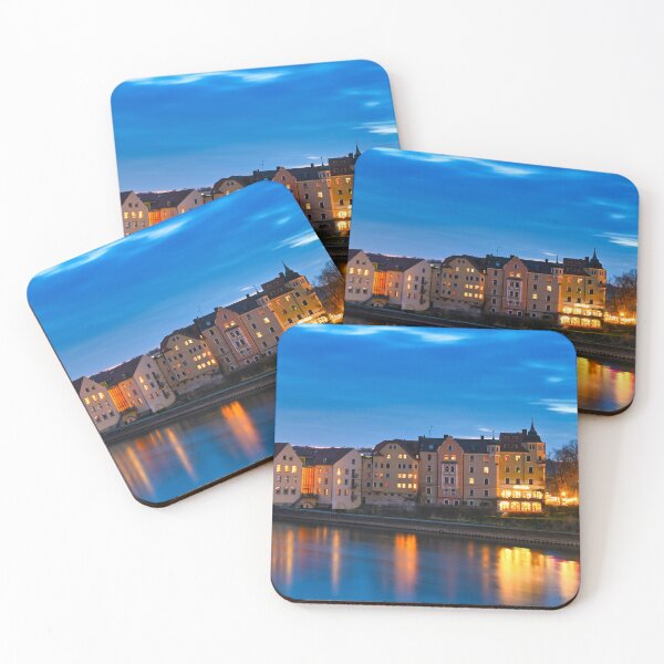 Item preview, Beautiful old buildings and Danube river at night in Regensburg, Germany designed and sold by goceris.