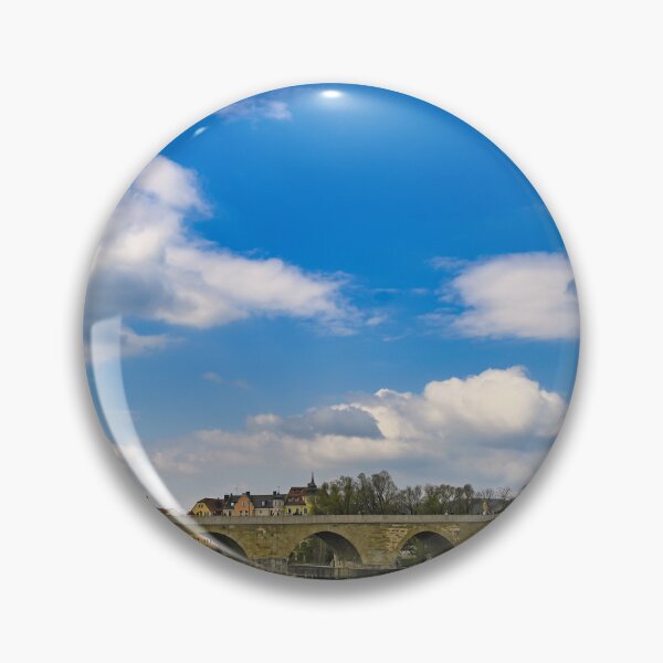 Item preview, Ancient stone bridge over the Danube river, Regensburg, Bavaria, Germany designed and sold by goceris.