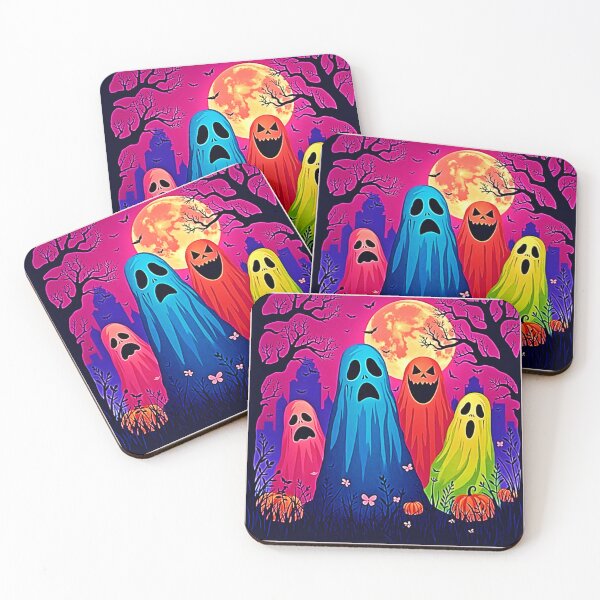 Item preview, Neon Ghosts' Halloween Party designed and sold by Health And Fitness Posts e-Store.