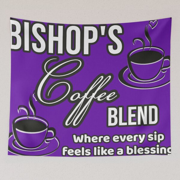 Item preview, Bishops Coffee BANNER (purple designed and sold by Flavaprints4u.