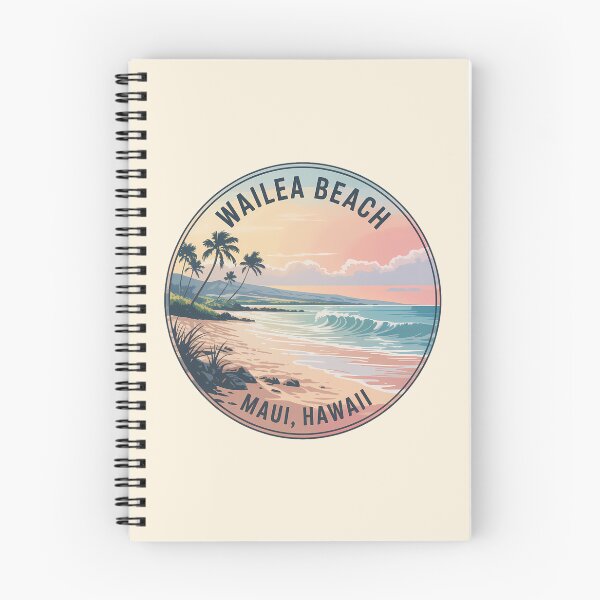 Item preview, Wailea Beach Maui Retro Circle Sticker designed and sold by Horizon Tales.
