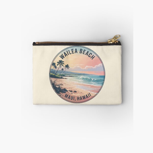 Item preview, Wailea Beach Maui Retro Circle Sticker designed and sold by Horizon Tales.
