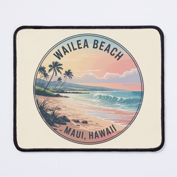 Item preview, Wailea Beach Maui Retro Circle Sticker designed and sold by Horizon Tales.