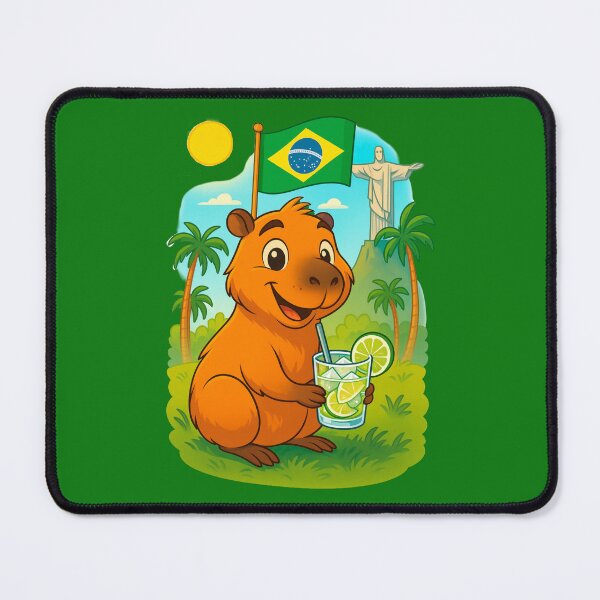 Item preview, Capybara with Caipirinha in Rio de Janeiro Brazil designed and sold by CapyToon.