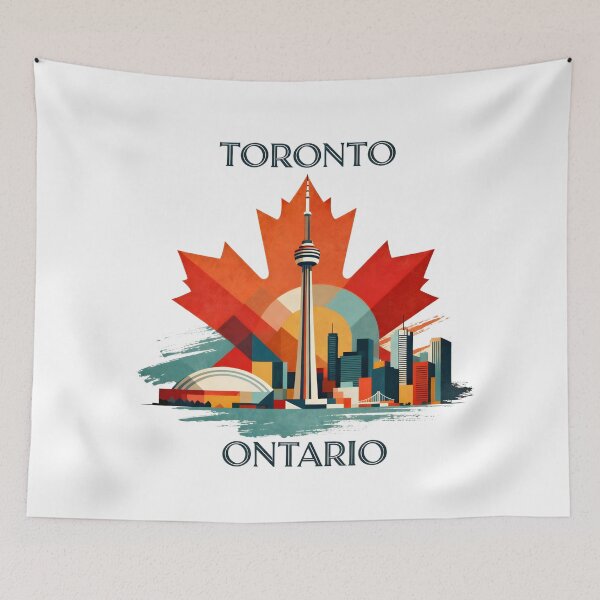 Item preview, Toronto Ontario Vintage Cityscape Design designed and sold by Paper Drip.