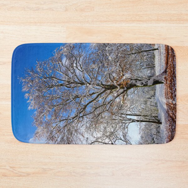 Item preview, Winter Trees with Snow on Golden Leaves designed and sold by Kasia Design.