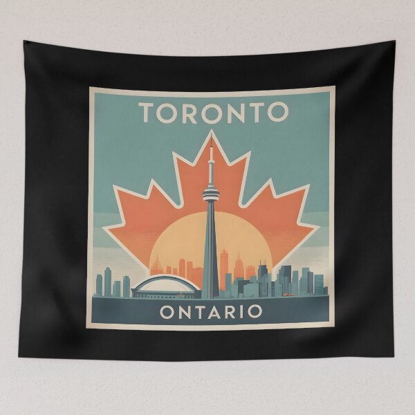 Item preview, Toronto Ontario Vintage Cityscape Design designed and sold by Paper Drip.