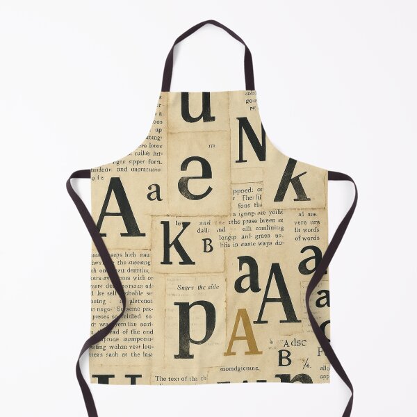 Item preview, Vintage Typography Collage – Letters on Aged Paper designed and sold by Zenvo.