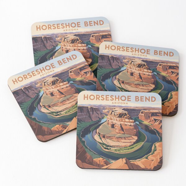 Item preview, Horseshoe Bend Panorama: A Vintage Desert Escape designed and sold by TrendSh0p.