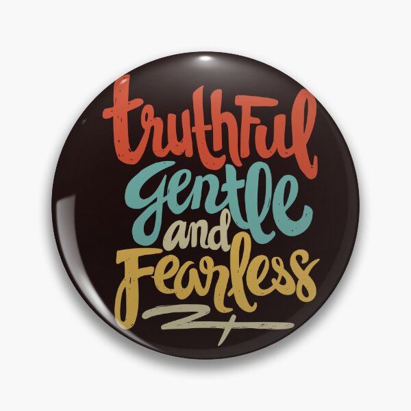 Item preview, Truthful Gentle and Fearless Typography designed and sold by Choose Happy.